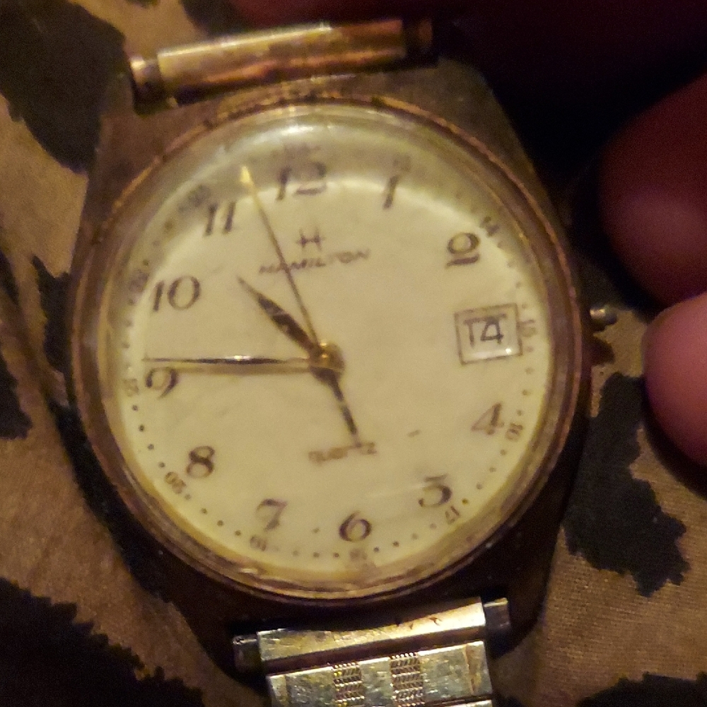 Trendy Vintage Lux Gentlemens Watches. Hamilton Watch With Usa Strechy Band